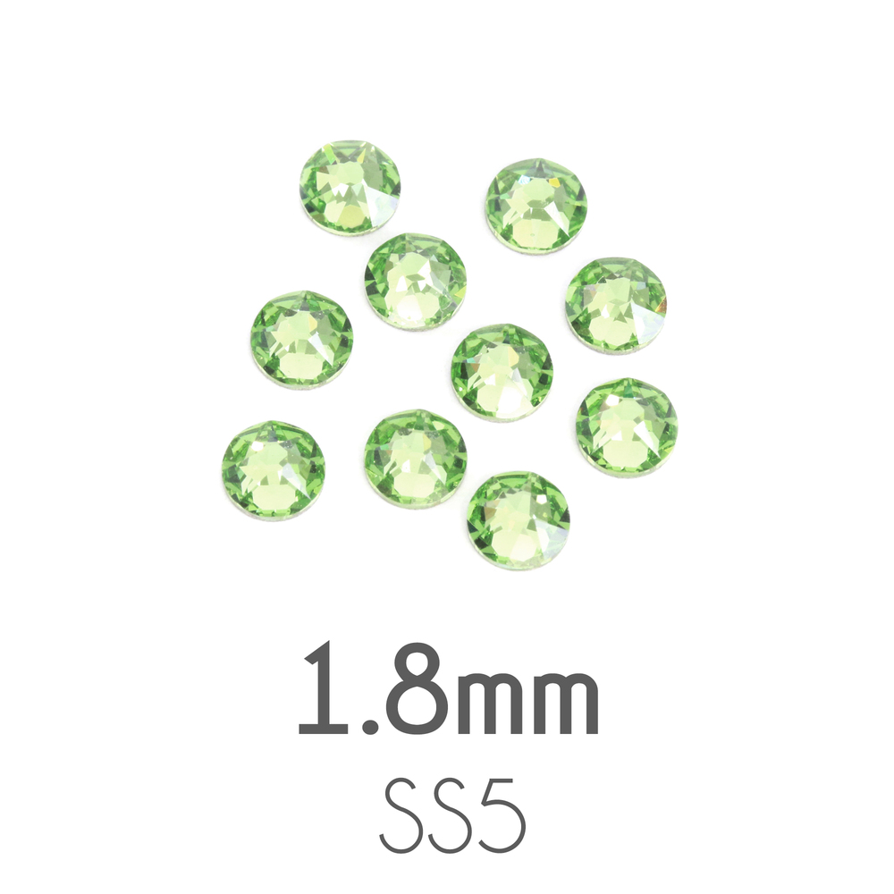 Beads & Swarovski Crystals 1.8mm Swarovski Flat Back Crystals, Peridot, Pack of 20